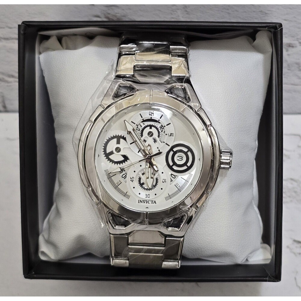 Invicta S1 Rally Men's Watch 44mm Silver Tone 79011 Brand New